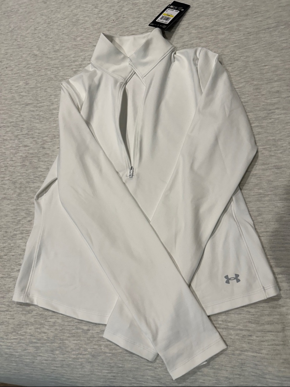 Under Armour White Half-Zip Lightweight Pullover